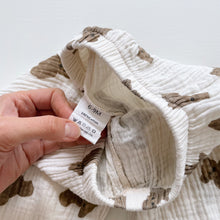 Load image into Gallery viewer, Muslin Cotton Brown Bear Pants (6-9m)
