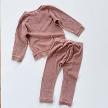 Load image into Gallery viewer, Nature Baby Organic Cotton Velour Jumper + Pants Set Pink (2y)
