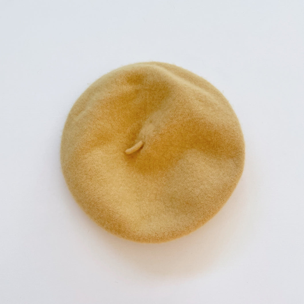 Wool Yellow Beret (1-2y)