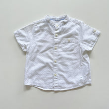 Load image into Gallery viewer, Zara Shirt White/Blue Mini Cross Pattern (18-24m)

