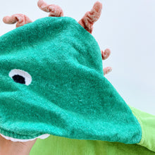 Load image into Gallery viewer, Green Shark Beach/Swim Towel (2-4y)
