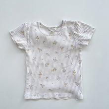 Load image into Gallery viewer, Purebaby Organic Cotton Rib Tee Floral (1y)
