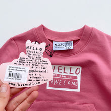 Load image into Gallery viewer, Minti My Name is Awesome Long Line Jumper Pink NEW (1y)
