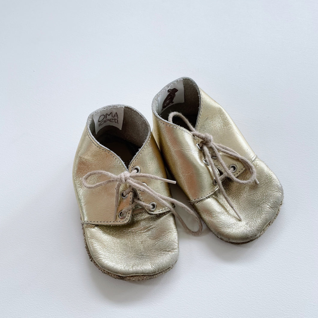 Oma Rapeti Gold Shoes Soft Soles (2y/15cm)