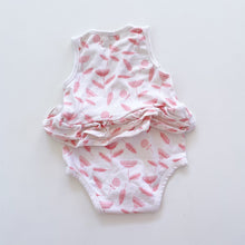 Load image into Gallery viewer, Wilson &amp; Frenchy Organic Romper Pink Leaves (6-12m)
