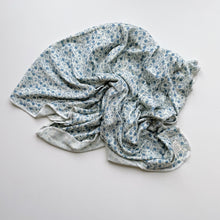 Load image into Gallery viewer, Nature Baby Merino Swaddle Blue Floral (80cm x 80cm)
