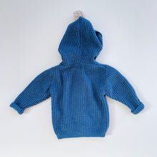 Load image into Gallery viewer, Wilson + Frenchy Cotton/Bamboo/Wool Cardigan Blue Speckled (0-3m)
