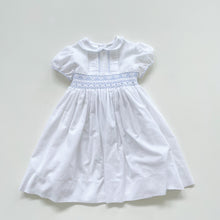 Load image into Gallery viewer, Hand Smocked Dress White (2y)
