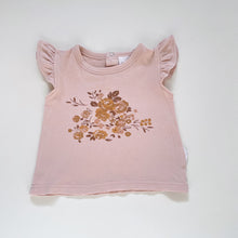 Load image into Gallery viewer, Aster &amp; Oak Pink Floral Organic Tee (6-12m)
