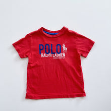 Load image into Gallery viewer, Polo Ralph Lauren Kindy T-Shirt Red + Blue Shorts (2y)

