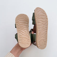 Load image into Gallery viewer, Pretty Brave Leather Sandals Velcro Green NWOT (EU33)

