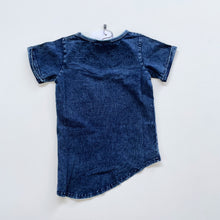 Load image into Gallery viewer, Band of Boys Just a Triangle Patch Asymmetric Tee Blue NEW (2y)
