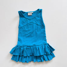 Load image into Gallery viewer, Cute Blue Ruffle Dress Made in Mauritius (3-4y)
