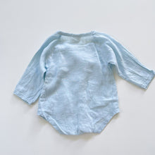 Load image into Gallery viewer, Baby Bird Linen Romper Powder Blue (6-12m)
