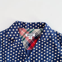 Load image into Gallery viewer, DKNY Blue Dotted Blazer Jacket (2y)
