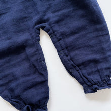 Load image into Gallery viewer, Jamie Kay Organic Muslin Overalls Navy NWOT (2y)
