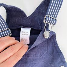 Load image into Gallery viewer, Teeny Weeny Shortalls Navy/Monster (6-12m)
