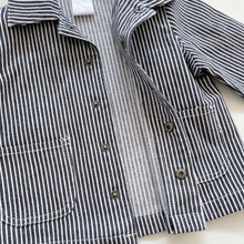 Load image into Gallery viewer, Teeny Weeny Canvas Jacket Hickory Stripes (1y)
