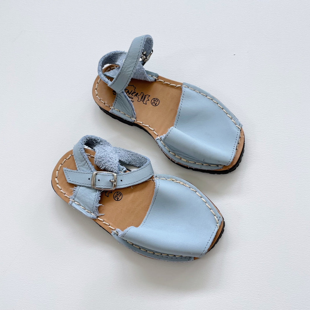 Baby Blue Leather Espadrilles NEW (EU25)