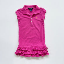 Load image into Gallery viewer, Ralph Lauren Classic Polo Dress with Ruffles Pink (5y)
