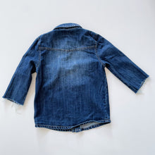 Load image into Gallery viewer, Denim Shirt Raw Hem Dark Blue (2y)
