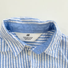 Load image into Gallery viewer, H&amp;M Blue Vertical Stripe Shirt (4-5y)
