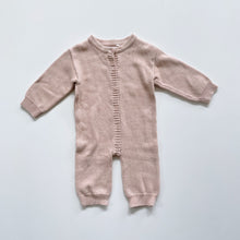 Load image into Gallery viewer, Raising Reign Peachy/Caramel Knit Jumpsuit / Romper (12-18m)
