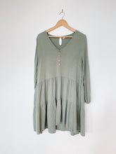Load image into Gallery viewer, Milkbar Green Tiered Breastfeeding/Maternity Dress (M)
