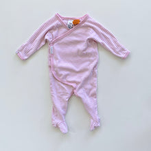 Load image into Gallery viewer, Bonds Kimono All-In-One Pink Stripes (3-6m)
