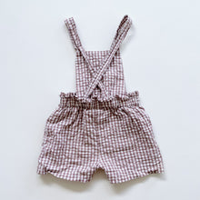 Load image into Gallery viewer, Nature Baby Organic Shortalls Pink Gingham (6-12m)
