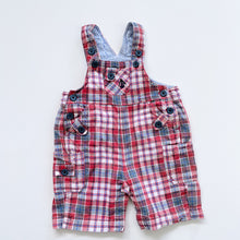 Load image into Gallery viewer, JoJo Maman Bébé Checkered Dungarees (3-6m)
