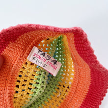 Load image into Gallery viewer, Handmade Crochet Rainbow Sun Hat (3-5y)
