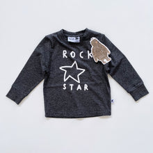 Load image into Gallery viewer, Minti Rock Star Up L/S Tee Black Motley NEW (2y)
