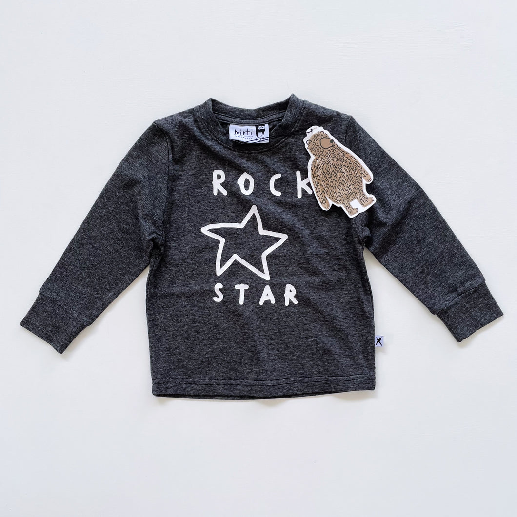 Minti Rock Star Up L/S Tee Black Motley NEW (2y)