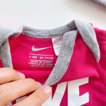 Load image into Gallery viewer, Nike Bodysuit + Hat + Socks Bundle Pink (0-6m)
