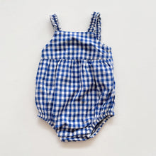 Load image into Gallery viewer, Nature Baby Organic Romper Blue Gingham (1y)
