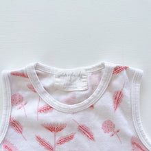 Load image into Gallery viewer, Wilson &amp; Frenchy Organic Romper Pink Leaves (6-12m)
