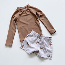 Load image into Gallery viewer, Jamie Kay Swim Top + Shorts Brown (1y)
