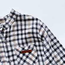 Load image into Gallery viewer, Tocoto Vintage Long Sleeve Checked Shirt | Beige, Black (6y)
