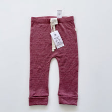 Load image into Gallery viewer, Baby Baby Merino Pointelle Pants Berry NEW (6-12m)
