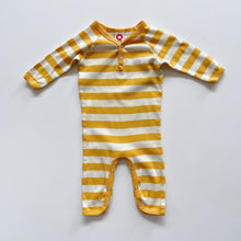 Load image into Gallery viewer, Katvig Organic Onesie Yellow Stripes (0-3m)

