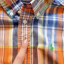 Load image into Gallery viewer, Ralph Lauren Shirt Blue / Orange Check (4y)
