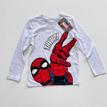 Load image into Gallery viewer, Marvel Spiderman LS Tee Grey Marle NEW (7y)
