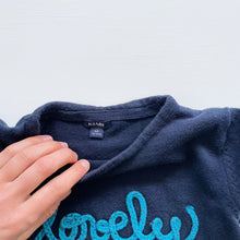 Load image into Gallery viewer, Kiabi Cotton Jumper Navy "Lovely" (4-5y)
