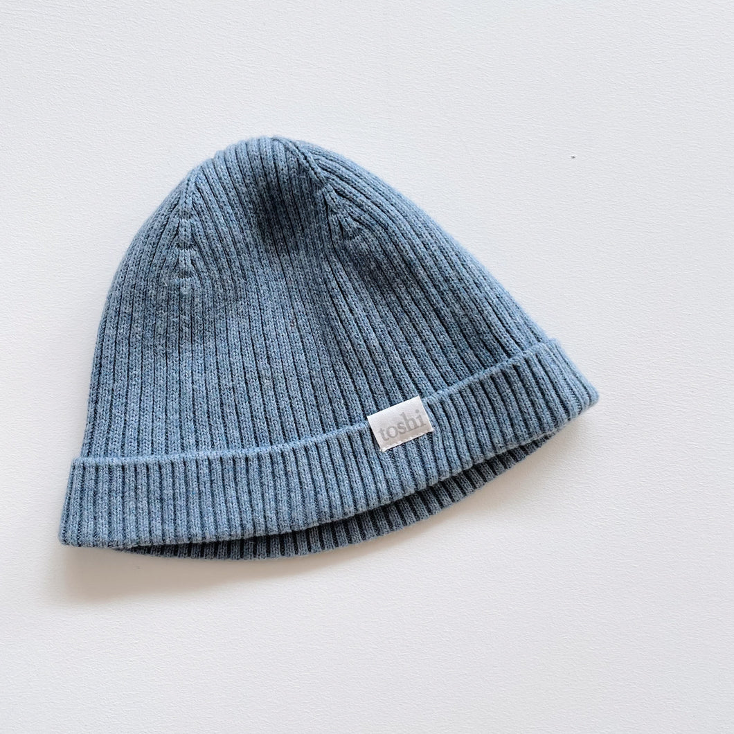 Toshi Organic Knit Hat Blue (3-6m)