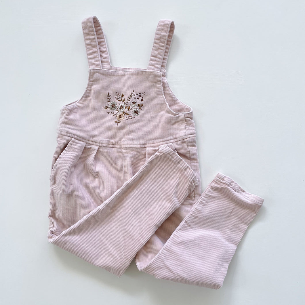 Jamie Kay Cord Overalls Pink Floral (5y)