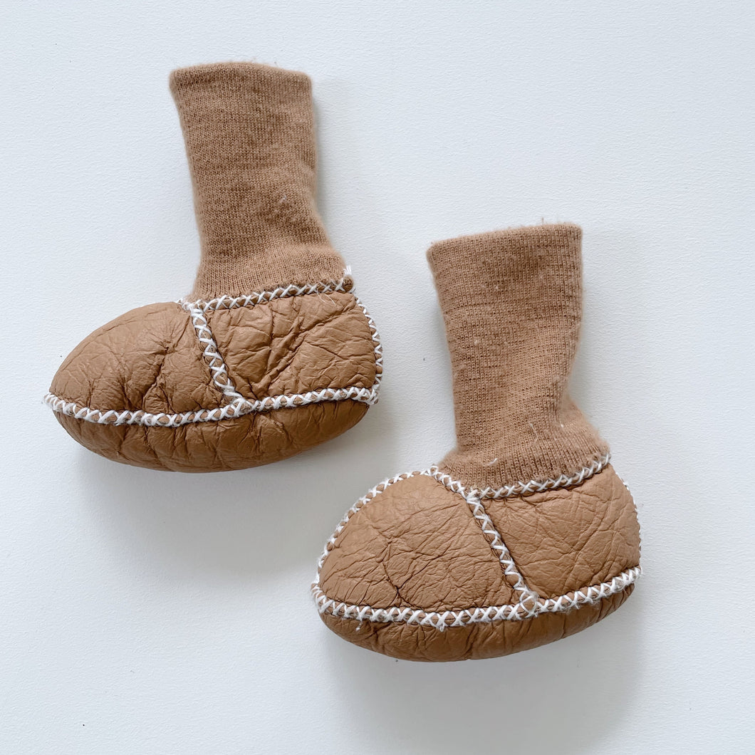 Sheepskin Booties Tan (3-6m)