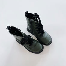 Load image into Gallery viewer, Cotton On Lace Up Combat Boots Green (EU26-27)
