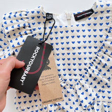 Load image into Gallery viewer, Rock Your Baby Organic Cotton Dress Blue Hearts NEW (12-18m)
