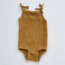 Load image into Gallery viewer, Kate Quinn Bamboo Summer Romper Mustard (6-12m)

